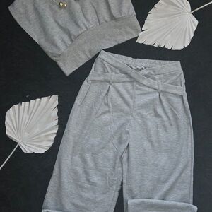Gray Women's Pants & Jumpsuit Set